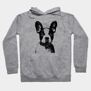 Boston Terrier Pen and Ink Art Hoodie